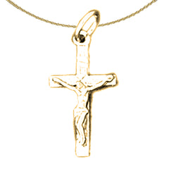 14K or 18K Gold Latin Crucifix Pendant