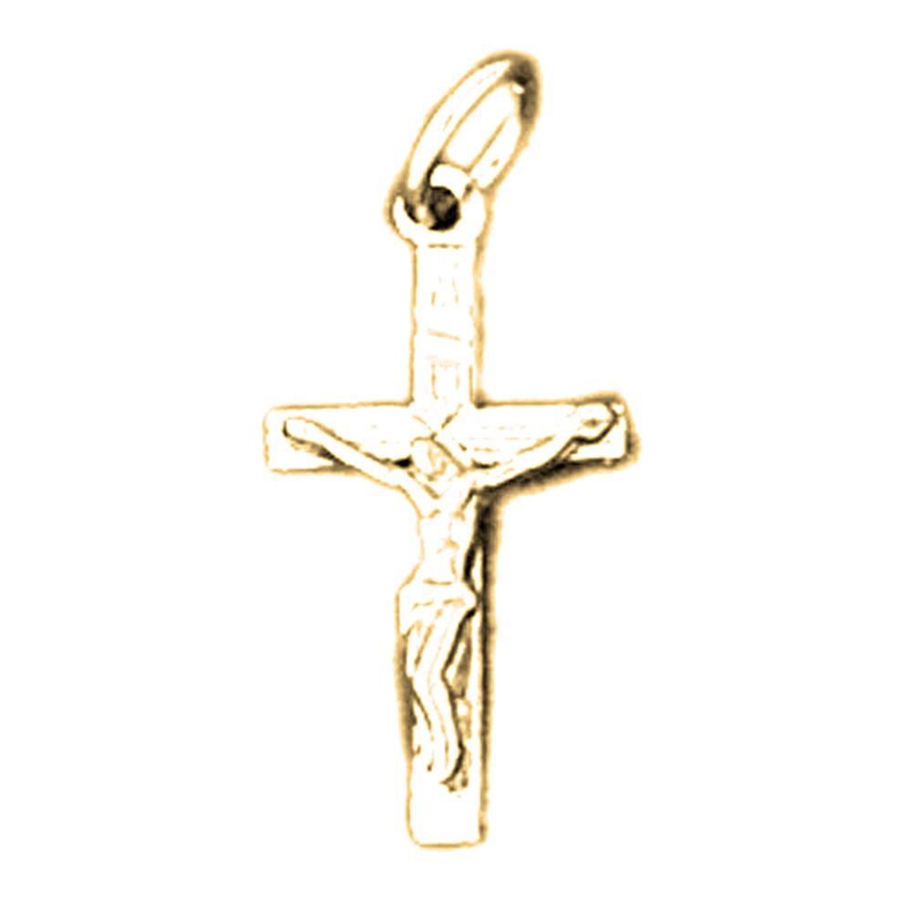 14K or 18K Gold Latin Crucifix Pendant