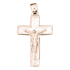 14K or 18K Gold Latin Crucifix Pendant