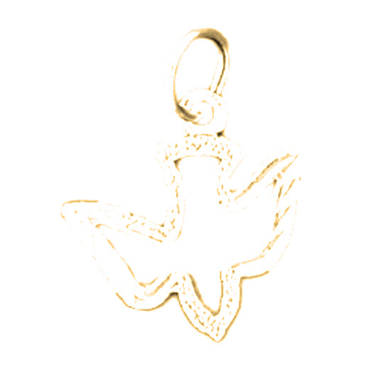 14K or 18K Gold Dove Pendant