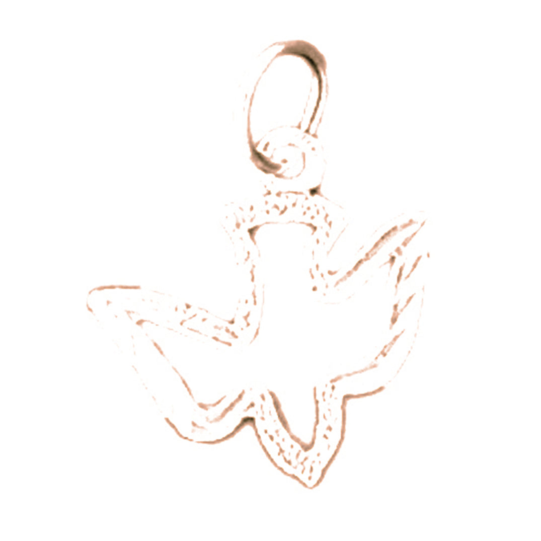 14K or 18K Gold Dove Pendant