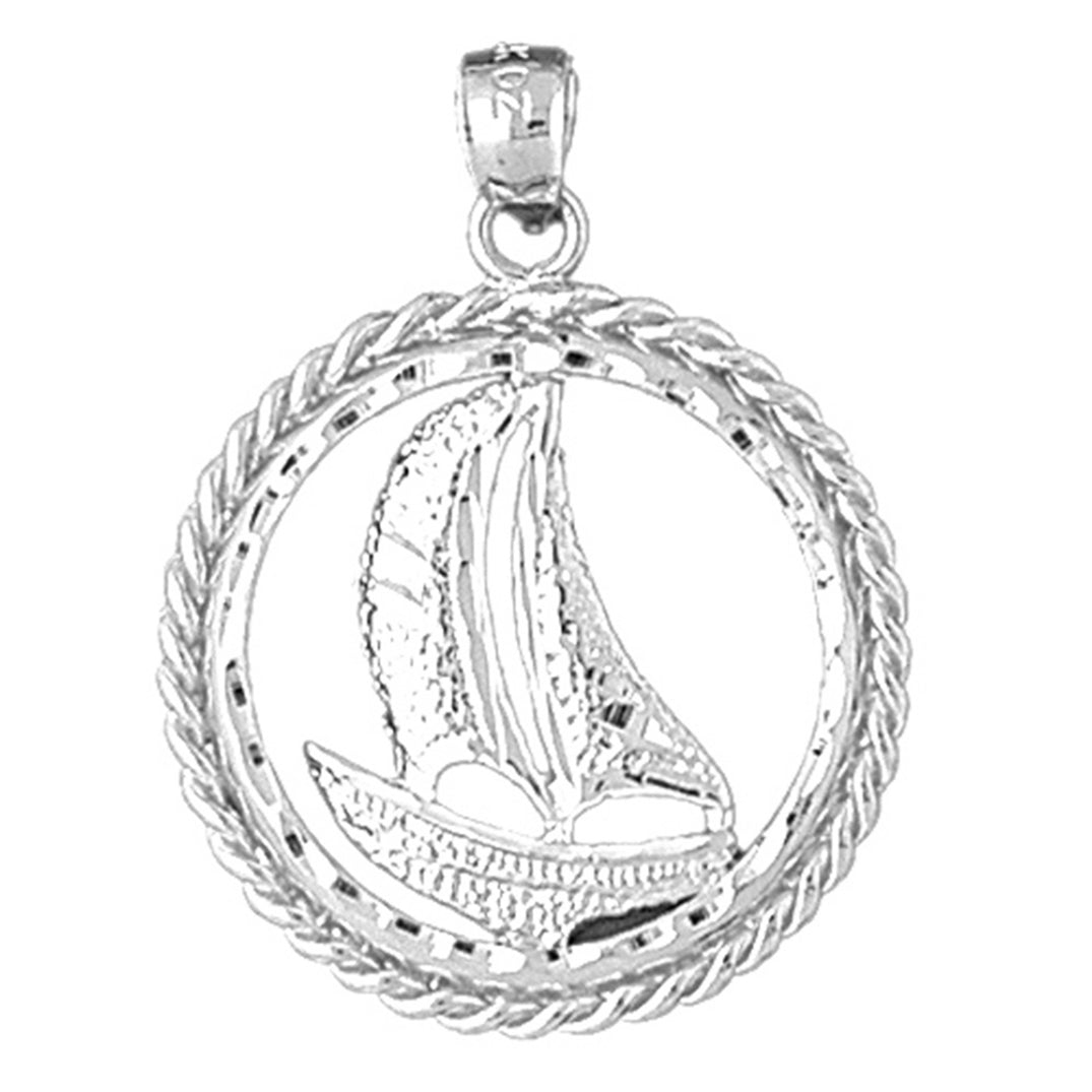 10K, 14K or 18K Gold Sailboat Pendant