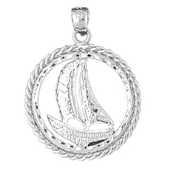 10K, 14K or 18K Gold Sailboat Pendant