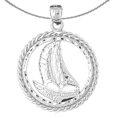 10K, 14K or 18K Gold Sailboat Pendant