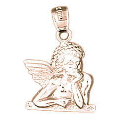 14K or 18K Gold Angel Pendant