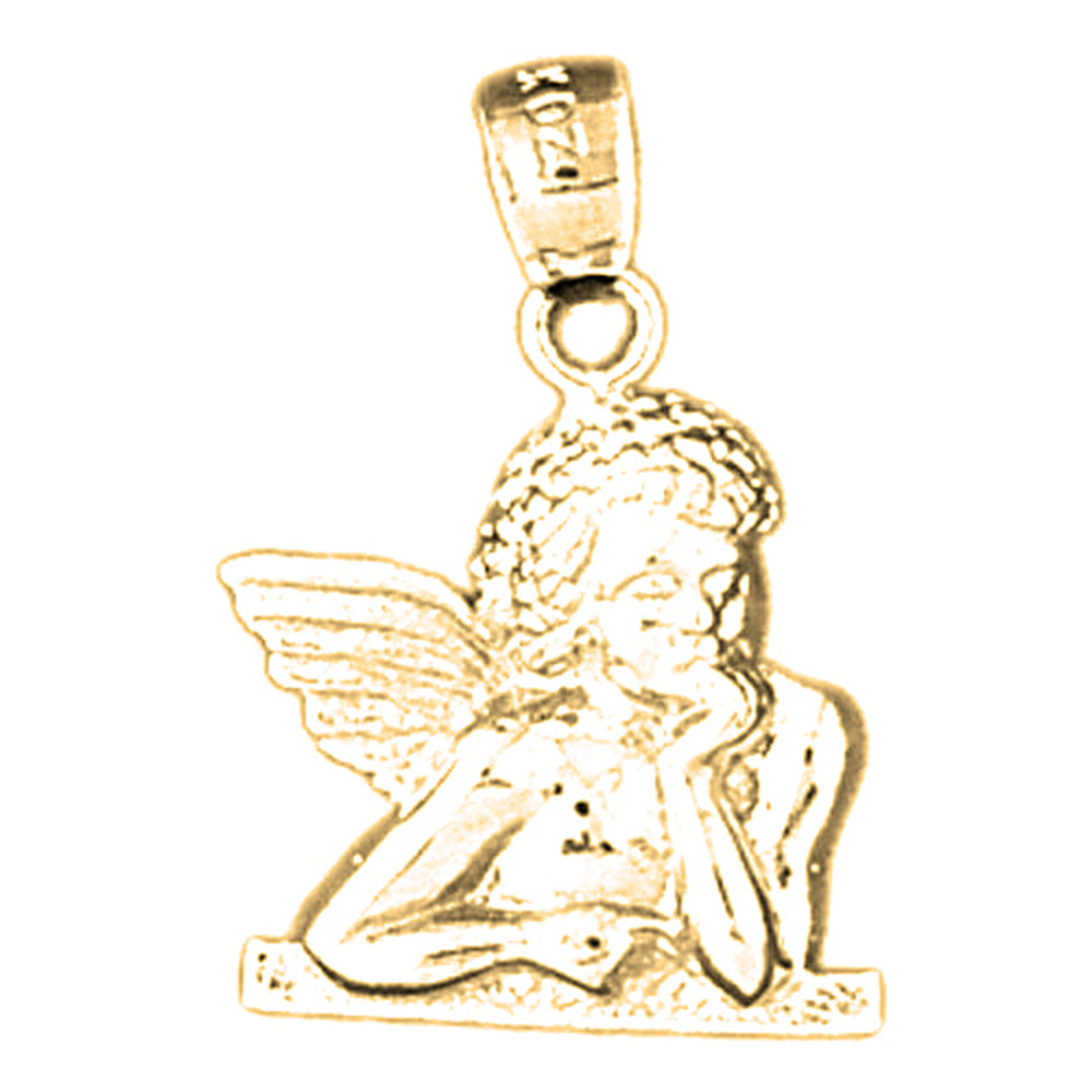 14K or 18K Gold Angel Pendant