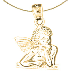 14K or 18K Gold Angel Pendant