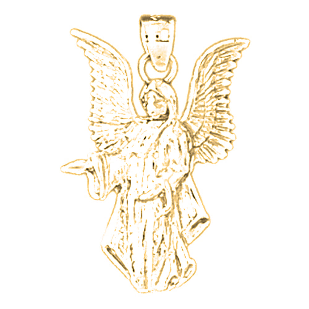 14K or 18K Gold Angel Pendant