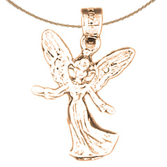 14K or 18K Gold Angel Pendant