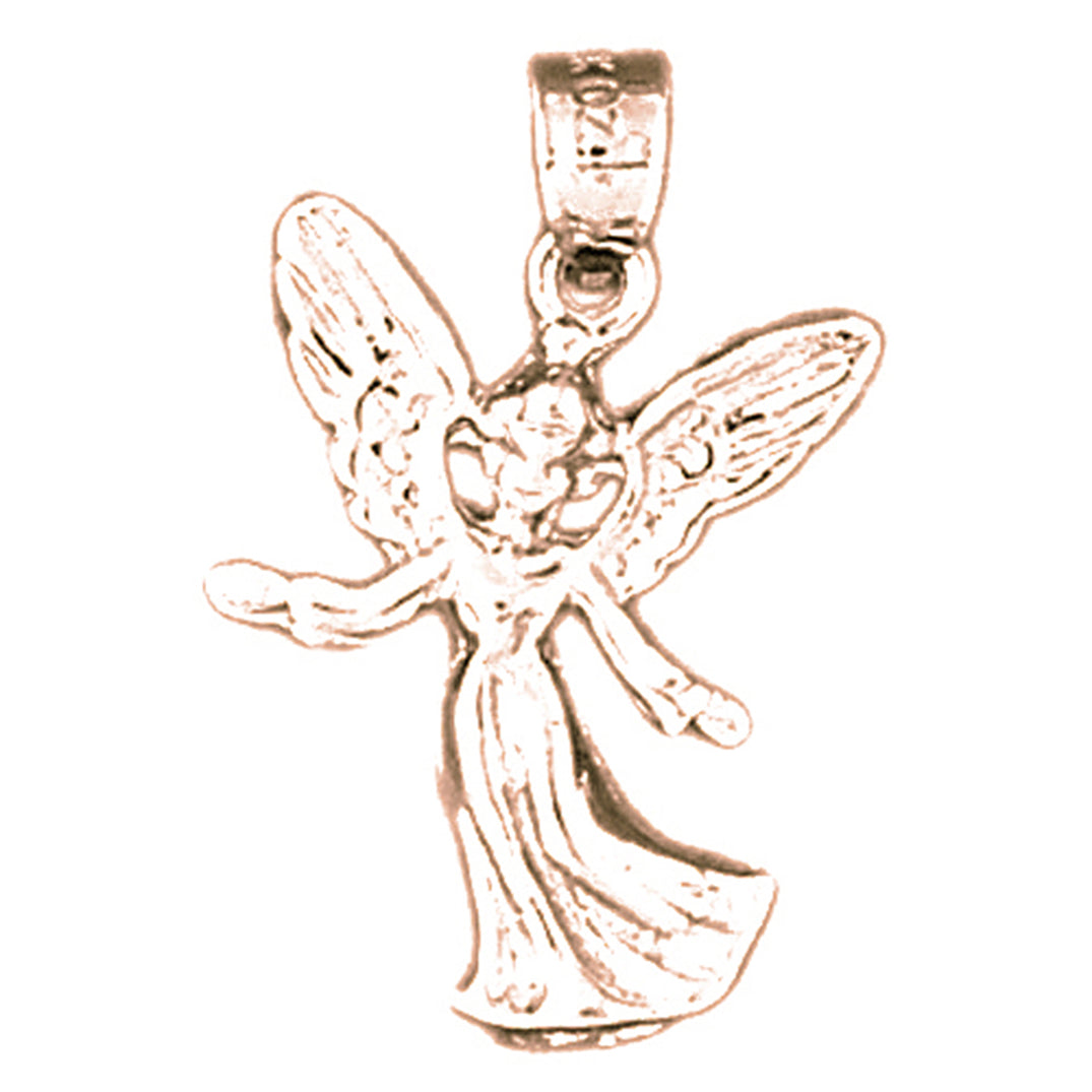 14K or 18K Gold Angel Pendant