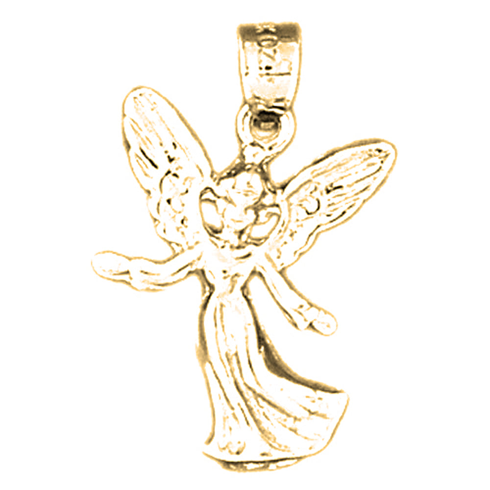 14K or 18K Gold Angel Pendant