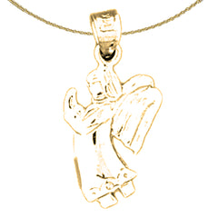 14K or 18K Gold Angel Pendant