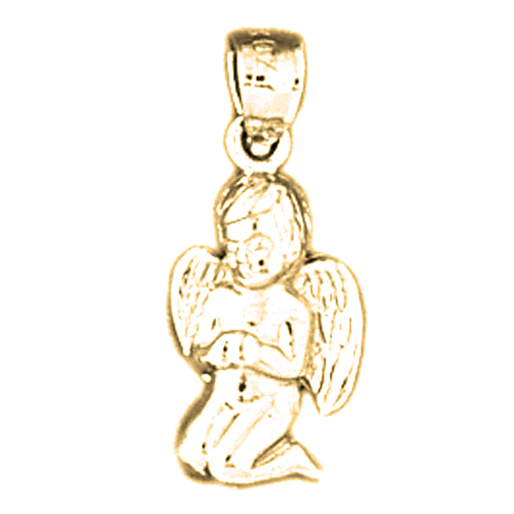 14K or 18K Gold Angel Pendant