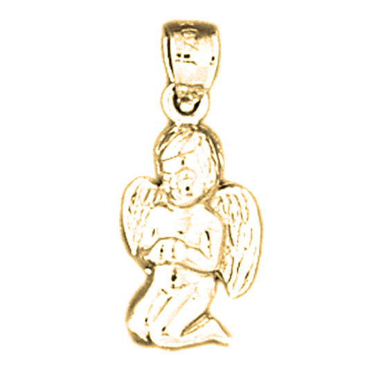 14K or 18K Gold Angel Pendant