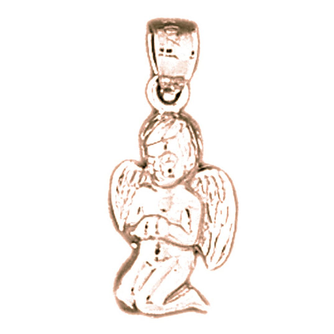 14K or 18K Gold Angel Pendant