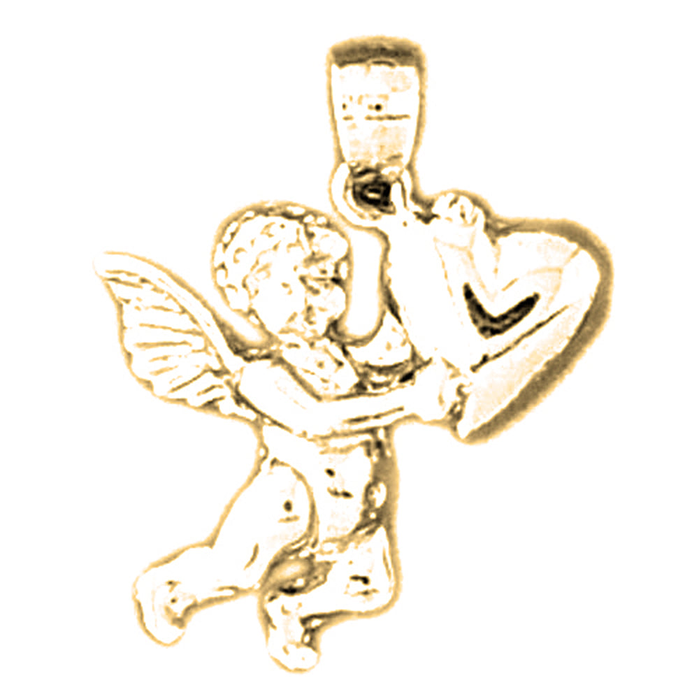 14K or 18K Gold Angel Pendant