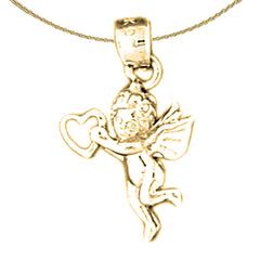 14K or 18K Gold Angel Pendant