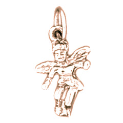 14K or 18K Gold Angel Pendant