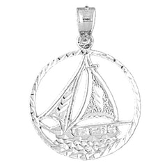 14K or 18K Gold Sailboat Pendant