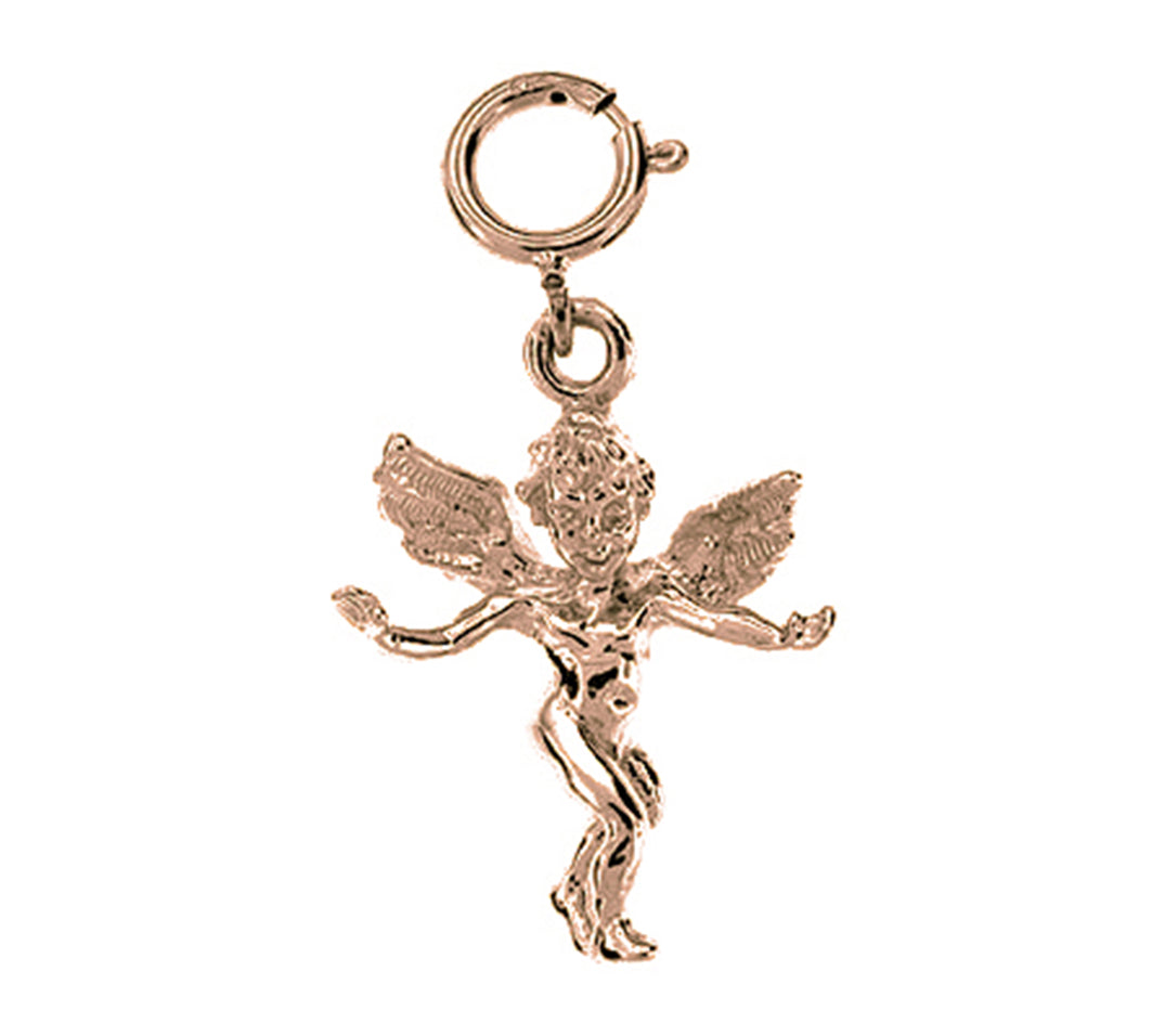 14K or 18K Gold Angel Pendant