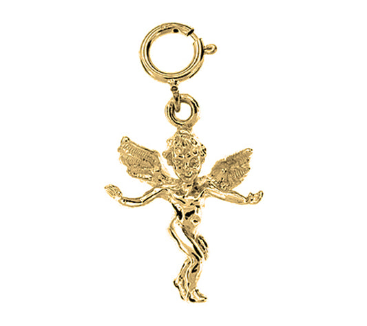 14K or 18K Gold Angel Pendant