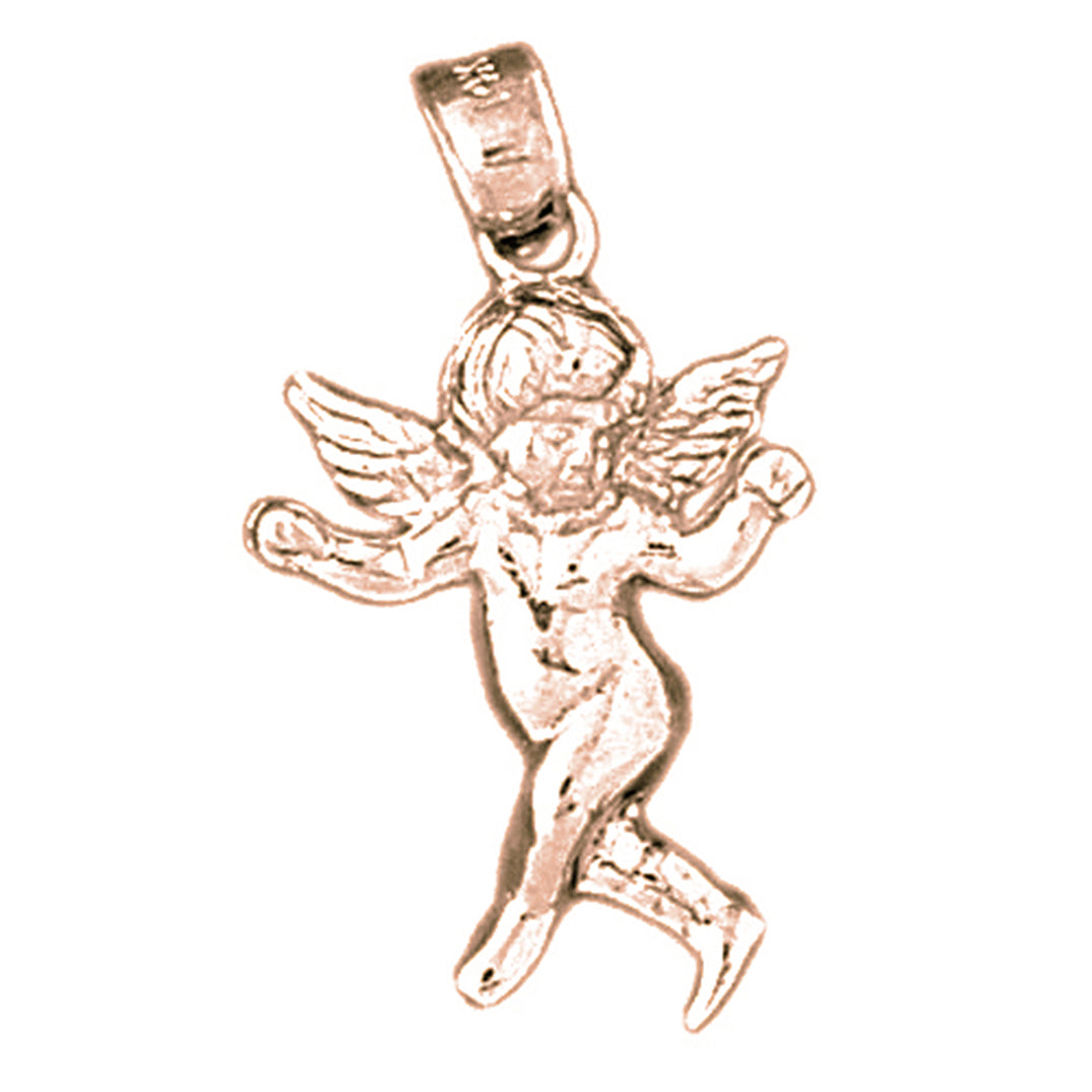 14K or 18K Gold Angel Pendant