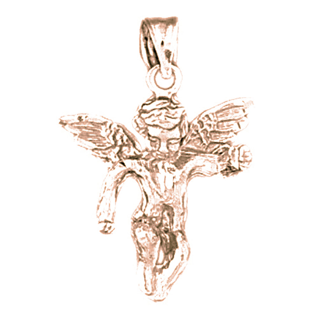 14K or 18K Gold Angel Pendant