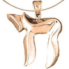 14K or 18K Gold Jewish Chai Pendant