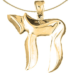 14K or 18K Gold Jewish Chai Pendant