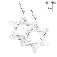 14K or 18K Gold Star of David Earrings