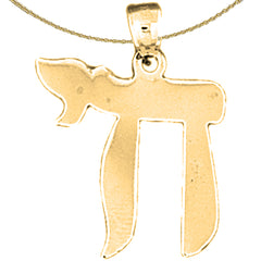 14K or 18K Gold Jewish Chai Pendant