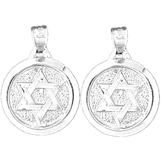 14K or 18K Gold 23mm Star of David Earrings