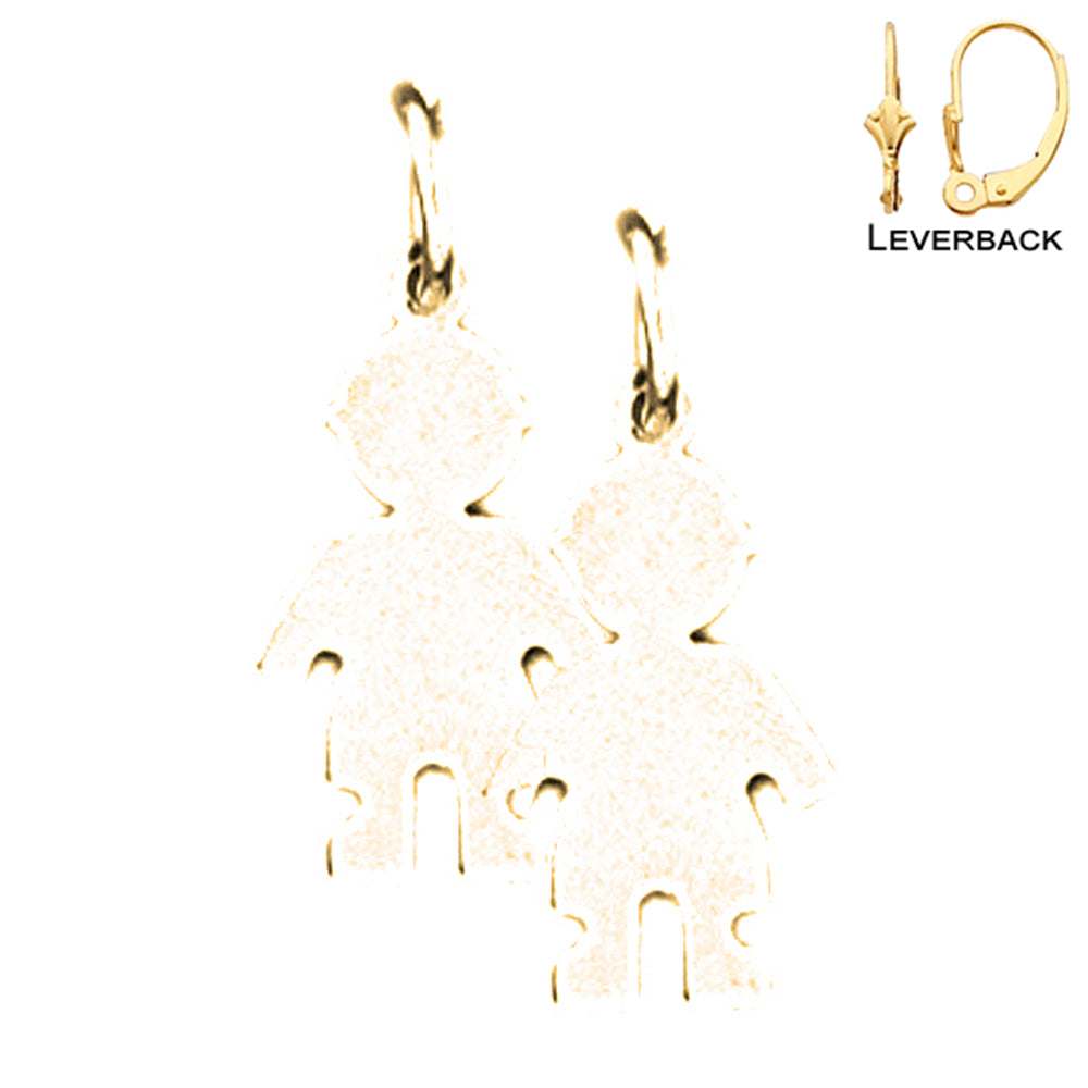 14K or 18K Gold Hand-cut Earrings