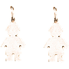 14K or 18K Gold 22mm Hand-cut Earrings