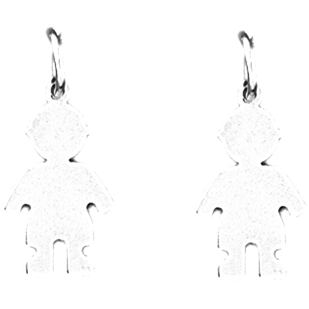 Sterling Silver 22mm Hand-cut Earrings