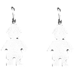 Sterling Silver 22mm Hand-cut Earrings