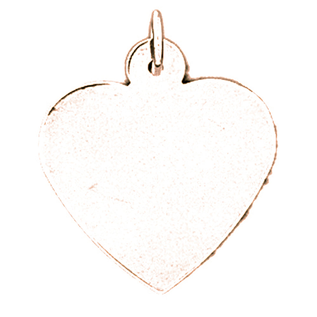 14K or 18K Gold Hand-cut Heart Pendant