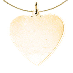 14K or 18K Gold Hand-cut Heart Pendant