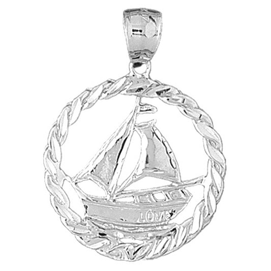 10K, 14K or 18K Gold Sailboat Pendant