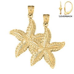 14K or 18K Gold Starfish Earrings