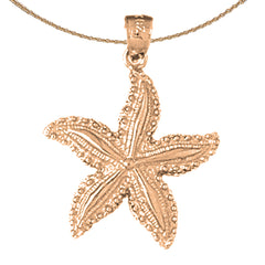 10K, 14K or 18K Gold Starfish Pendant