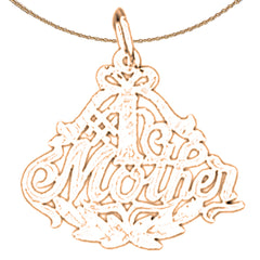 14K or 18K Gold #1 Mother Pendant