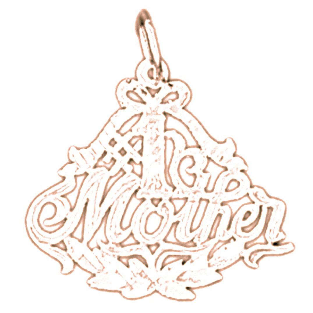 14K or 18K Gold #1 Mother Pendant