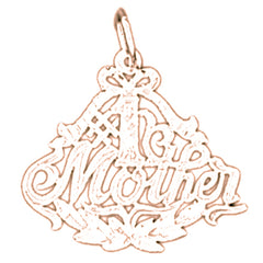 14K or 18K Gold #1 Mother Pendant