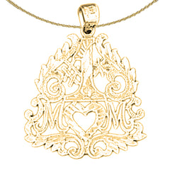 14K or 18K Gold #1 Mom Pendant