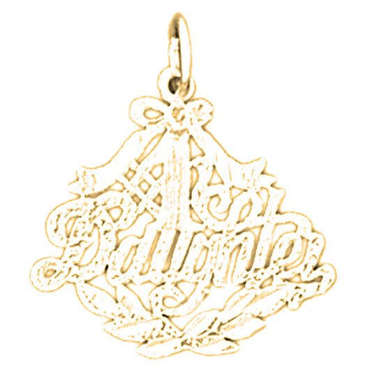 14K or 18K Gold #1 Daughter Pendant