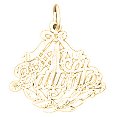 14K or 18K Gold #1 Daughter Pendant