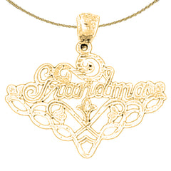 14K or 18K Gold Grandma Pendant