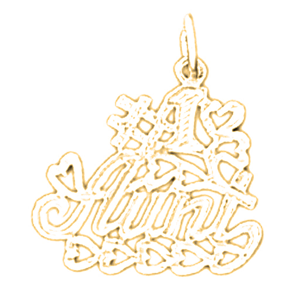 14K or 18K Gold #1 Aunt Pendant