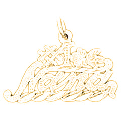 14K or 18K Gold #1 Nana Pendant